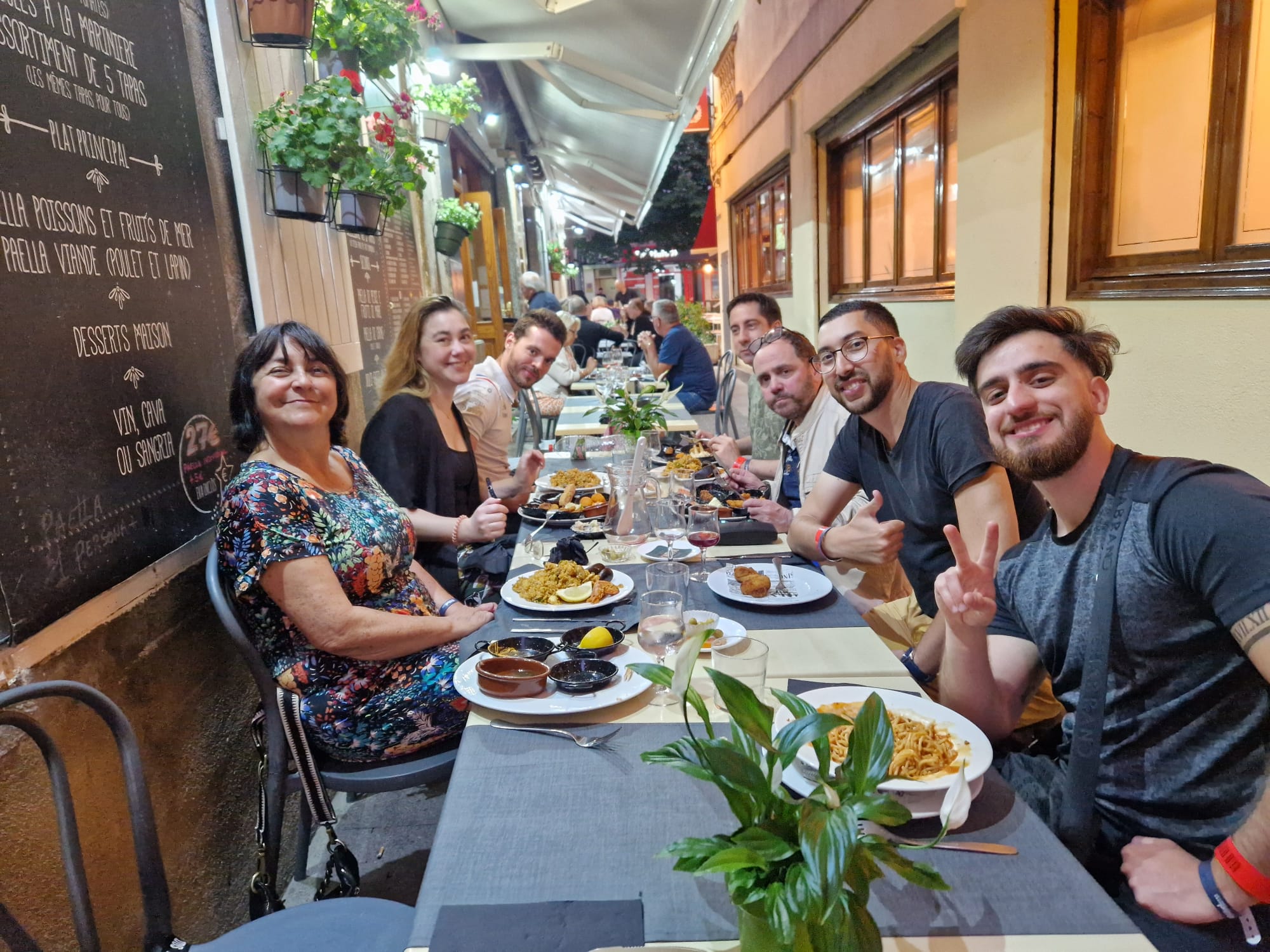 Photo au restaurant